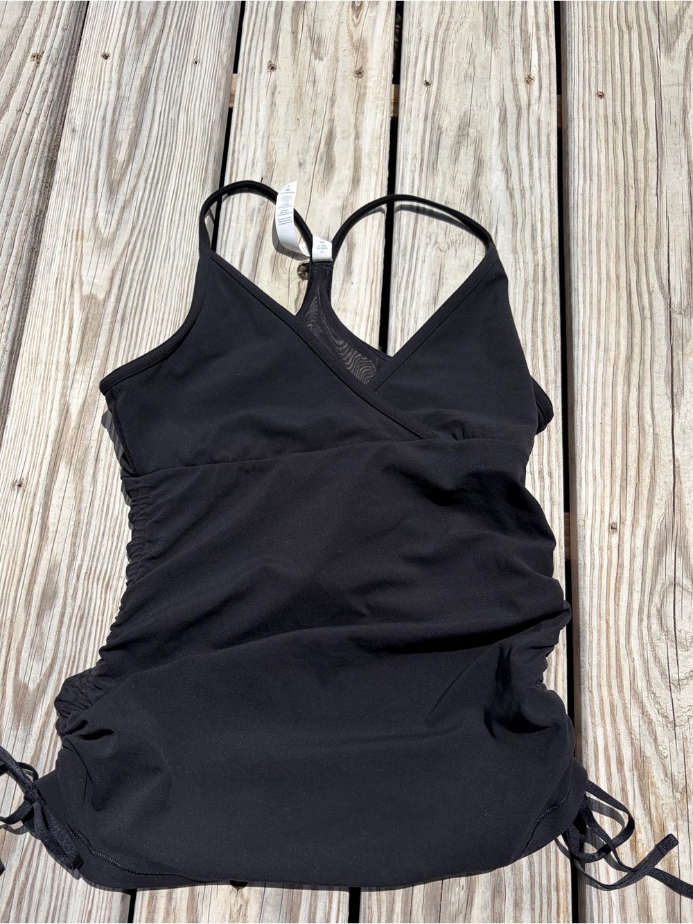Lululemon Full Freedom Tank Mesh RacerBack Black Size 8 Strappy Sides No Pads - Picture 10 of 11